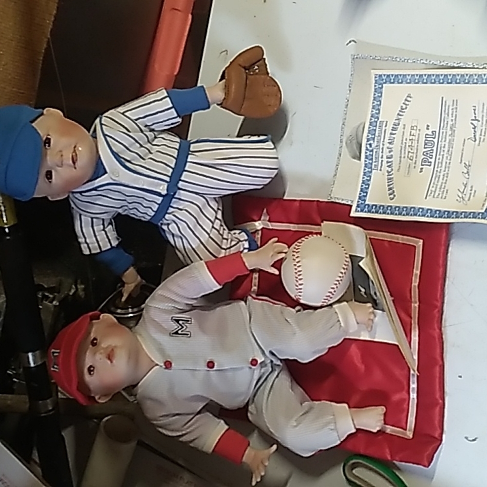 Michael baseball doll edwin m Knowles909 j Paul ashton drake doll 6744fb 2 dolls